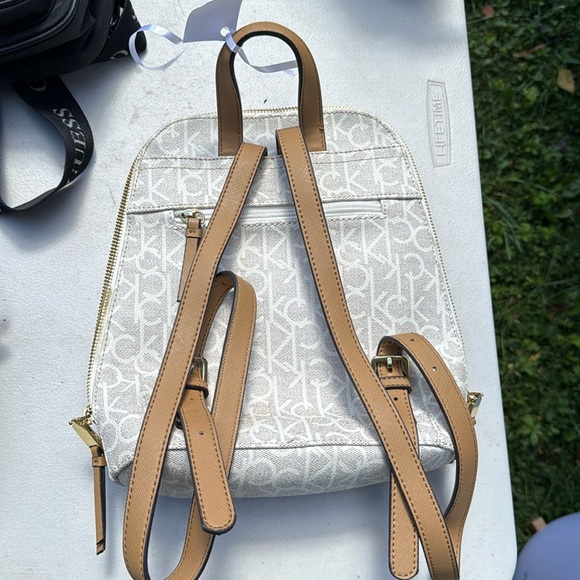 Calvin Klein Cream & Beige Backpack Style Purse main image 4